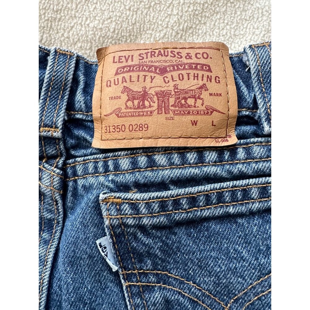 Levi Strauss 5 Pocket Blue Denim Jeans Boy's Size 8 Reg Made In USA 1998 - Picture 6 of 15